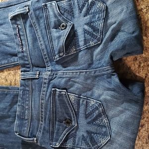 Vigoss Jeans blue british flag pockets Size 0